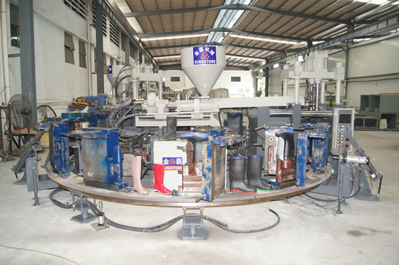 Máquina da modelação por injeção da bota da cor de 12 estações 1/2, Gumboots que faz a máquina