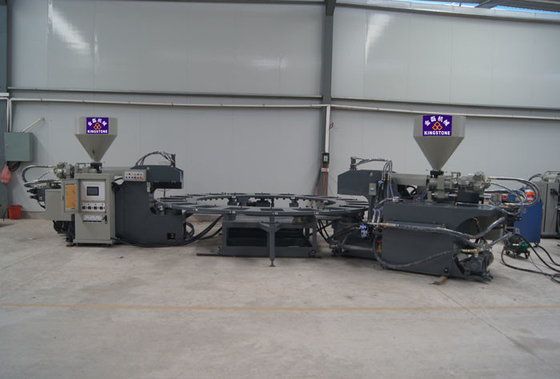 Única máquina de fatura da sapata giratória automática de PVC/TPR, máquina moldando da injeção direta de Outsole