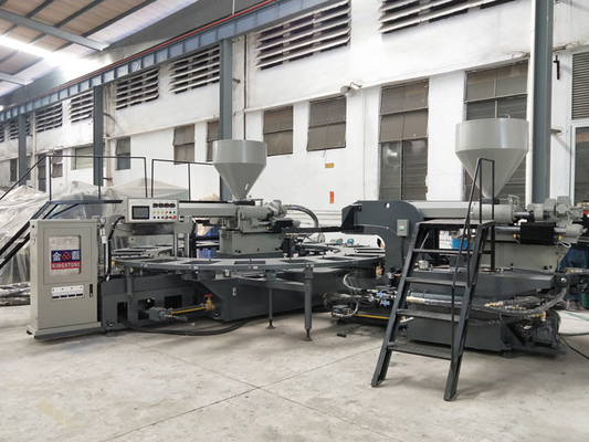 Deslizador giratório do PVC PCU de 2 cores que faz a máquina com sistema de sopro do ar