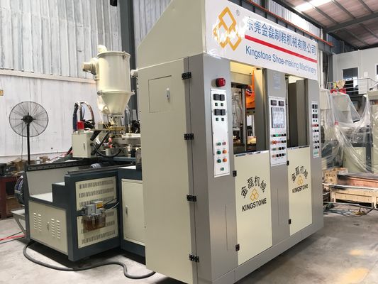 Dois sola do PVC TPR dos injetores TPU TR das estações dois que faz máquinas com sistema servo 3.5*3.8*2.8m