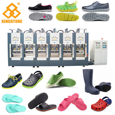 Máquina de fabricação de dormente de plástico EVA Chappal vertical tipo 10 estações