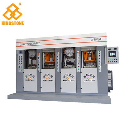 As sandálias de couro calçam a única máquina de fatura, máquina de duas cores estática da modelação por injeção do outsole de TPU/TR