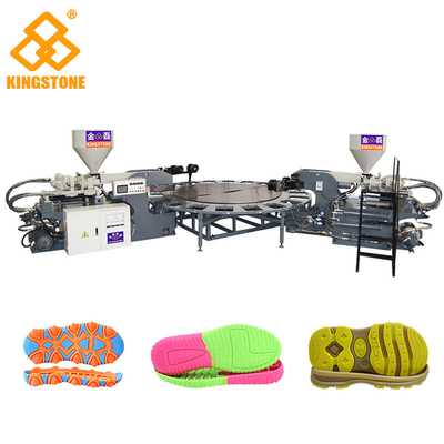 Única máquina de fatura da sapata giratória automática de PVC/TPR, máquina moldando da injeção direta de Outsole
