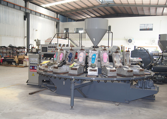 Equipamento para fabricação de calçados de PVC Rotativo 24 estações Servo Motor Injetor