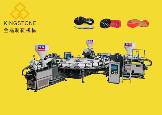 1 / 2/3 máquina de fatura 100-120pairs/hora do PVC da cor TPR única para sapatas plásticas