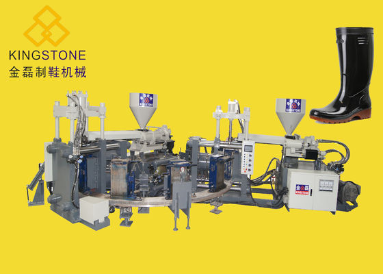 Botas de chuva materiais do PVC que fazem a máquina o tipo giratório 12 estações