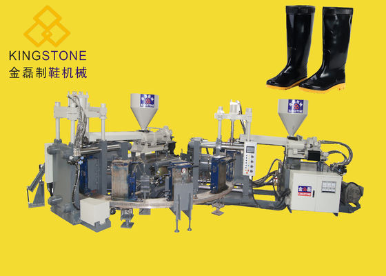 Máquina da modelação por injeção do dobro de 2 cores para botas plásticas das sapatas