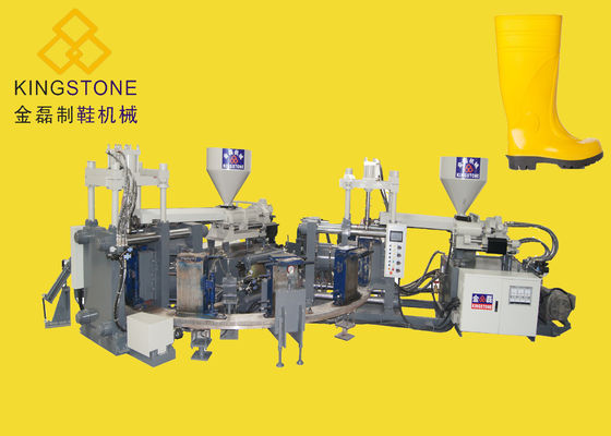 As botas giratórias dobram estações da máquina 12 da modelagem por injeção da cor