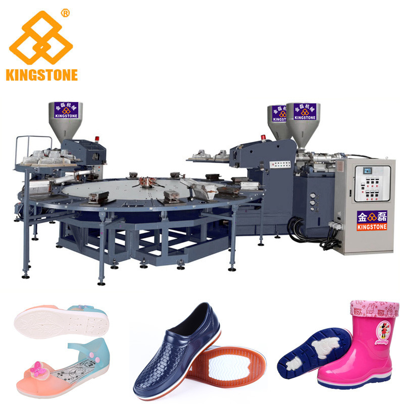Tipo giratório - máquina do PVC Jelly Slippers Sandals Injection Molding de 1/2 cores com sistema servo