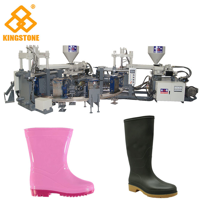 Bota de chuva plástica completa de três cores que faz a máquina para a matéria prima do PVC/TPR